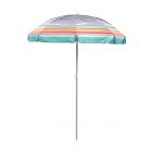 Coolibar - UV resistant Beach Umbrella - Intego - Multicolor Beach Stripe